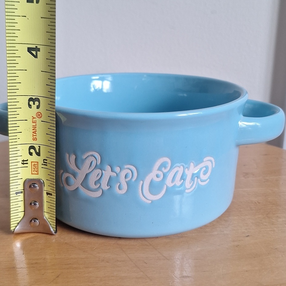 🎁Blue Ceramic Soup Bowl with Handles Free With $40 Purchase - Picture 5 of 6